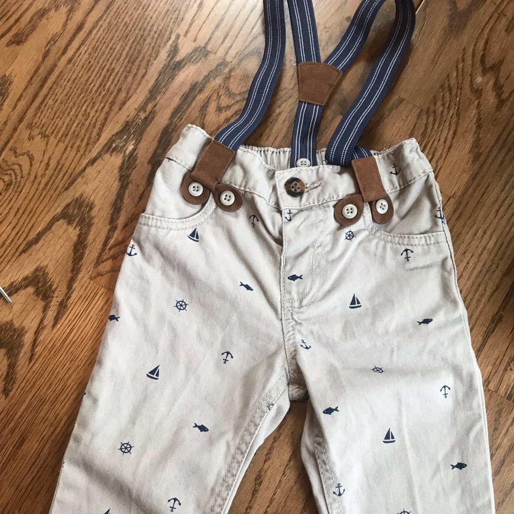 carters pants with suspenders— boat/anchor ⚓️